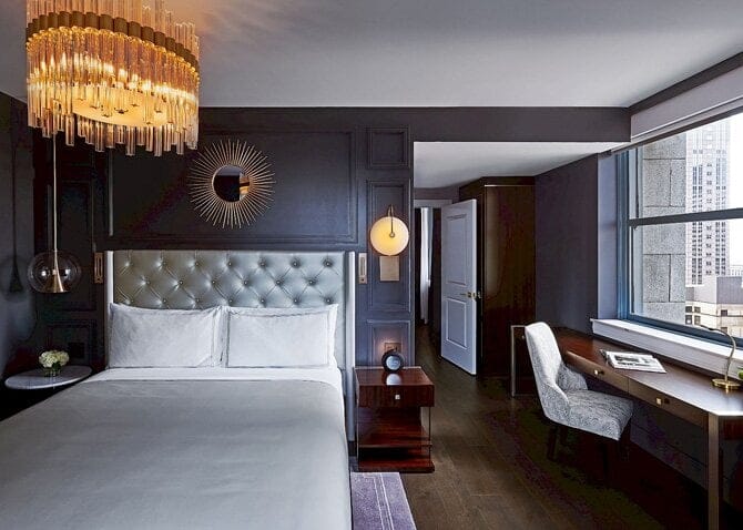 Inside of a luxury hotel
